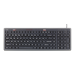 Deltaco Tastatur i silikon, IP68, blå LED, grå/svart