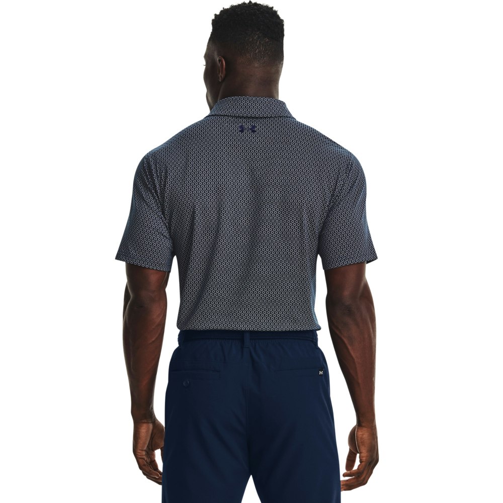 Under Armour T2G Printed Polo Academy Blue Mönstrad