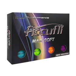 Accufli Max Soft Matte Mix (MT2)12-pack färgade golfbollar