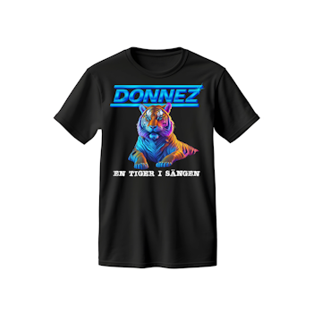 En tiger i sängen T-shirt Svart