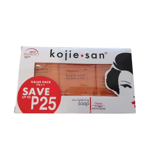 3 Bars Kojie San Skin Lightening Soap 65x3