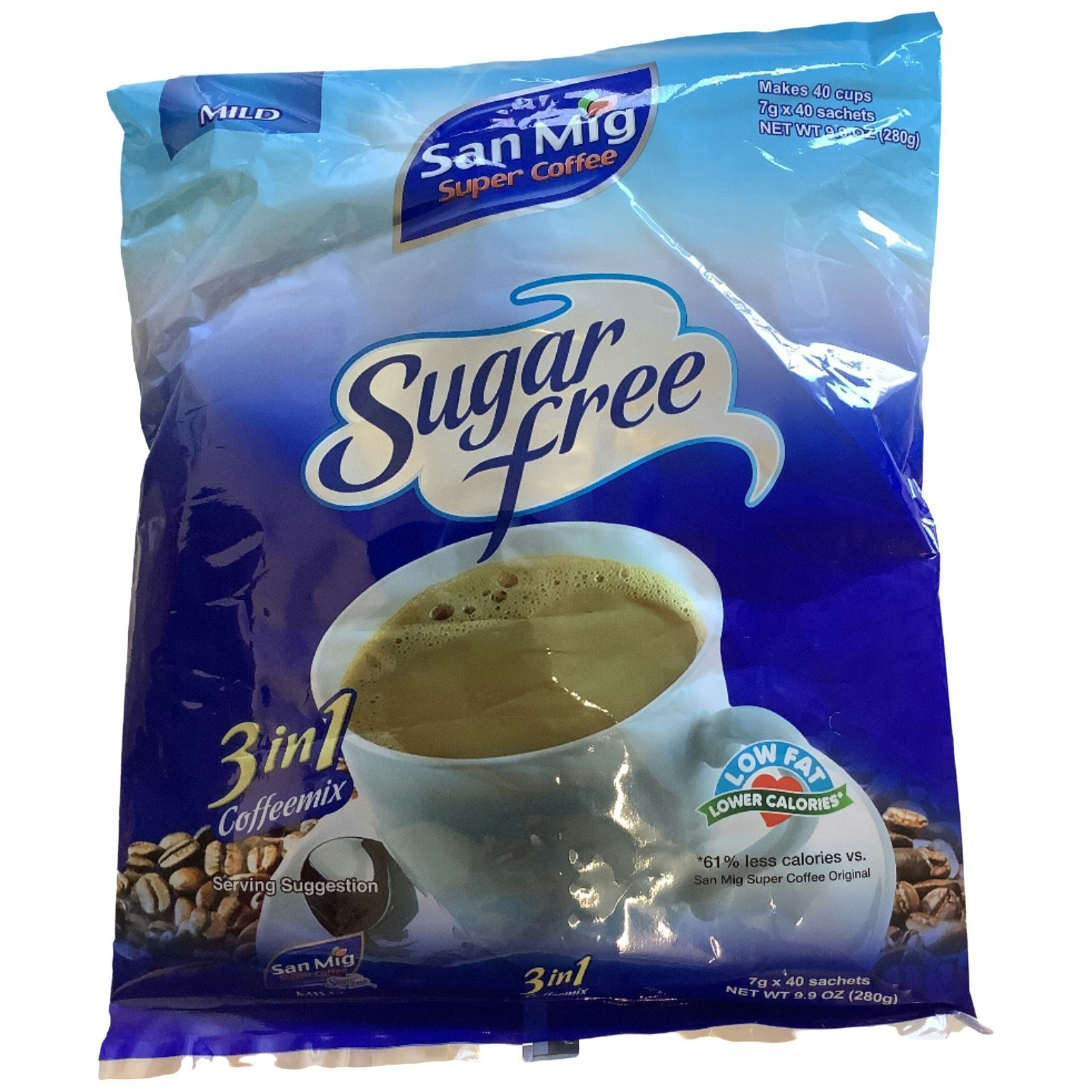 San Mig Super Coffee SUGAR FREE MILD 3in1 Coffeemix 10 sachets