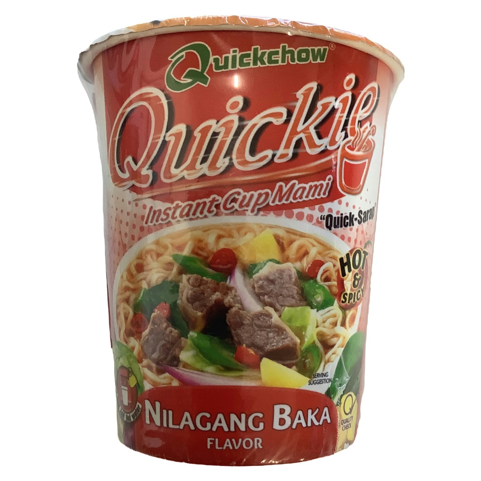 Quickchow Quickie Instant Cup Mami Nilagang Baka Hot & Spicy 50g