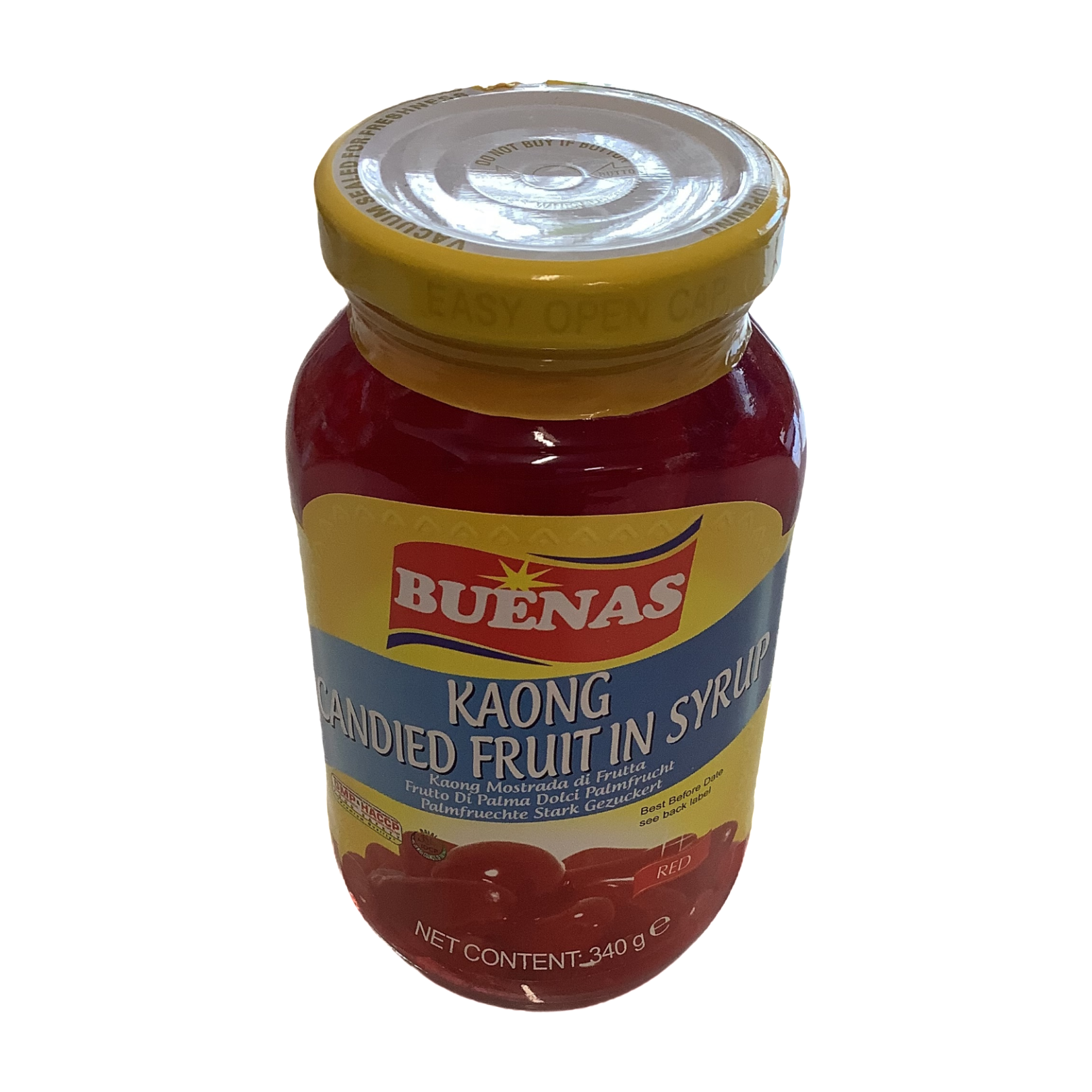 Buenas Red Kaong Red Sugar Palm  in Extra Heavy Syrup 340g