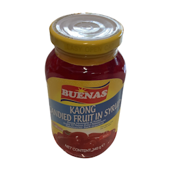 Buenas Red Kaong Red Sugar Palm  in Extra Heavy Syrup 340g