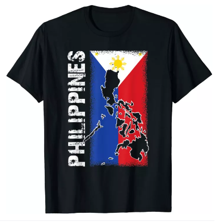 Philippines National Flag And Patriotic Filipino Pride Gift Cotton T-shirt for Men and Women Tee Shirts Adults Short Sleeve Tshirts