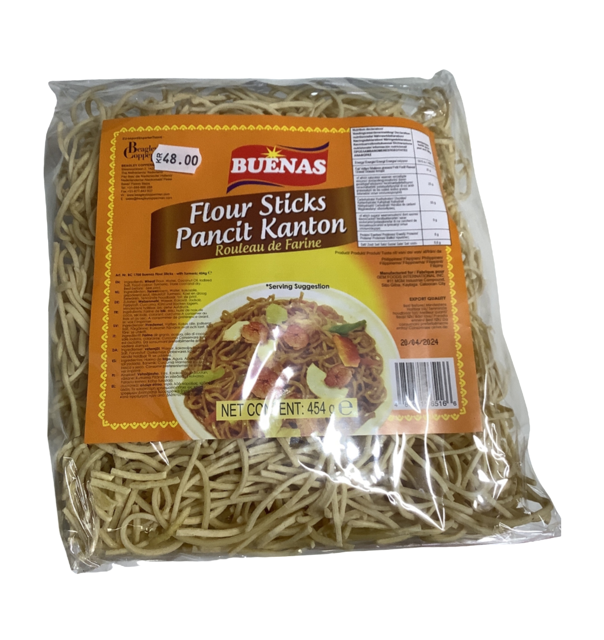 Buenas Flour Sticks Pancit Kanton 454g