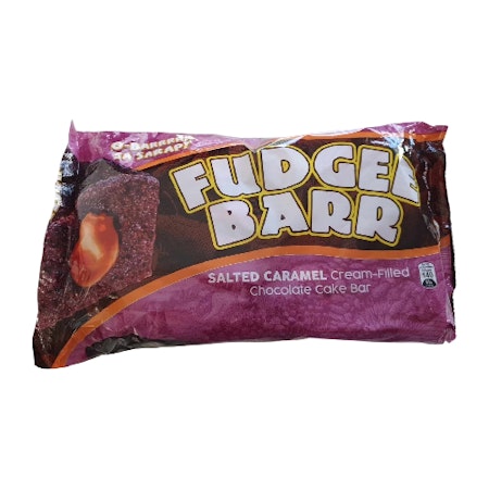 Fudgee bar Flavor SALTED CARAMEL cream-filled Chocolate Cake bar