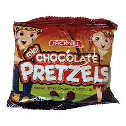 Jack’n jill mini chocolate pretzels 28g