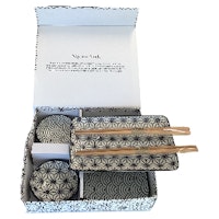 Japanese sushi set nippon black