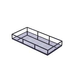 Vintage svart bricka mellan