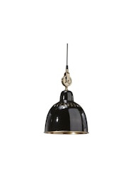 Cleveland Taklampa Svart/Antikmäss 23cm