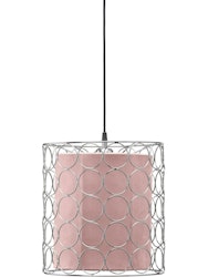 Ring Taklampa 30cm Krom/Klar Rosa