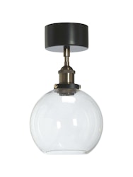 Omega taklampa Svart/mäss Klar 20cm