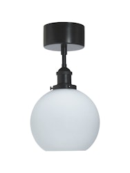 Omega taklampa Svart, Opal 20cm