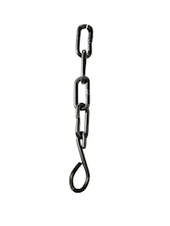 Kedja med krok Grov Råsvart 100cm