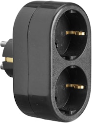Grenkontakt vägg 2:a Black 9cm