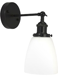 Kappa vägglampa Svart, Opal 14cm