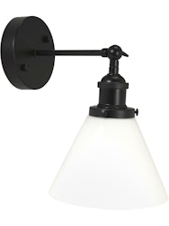 Lambda vägglampa Svart, Opal 18cm