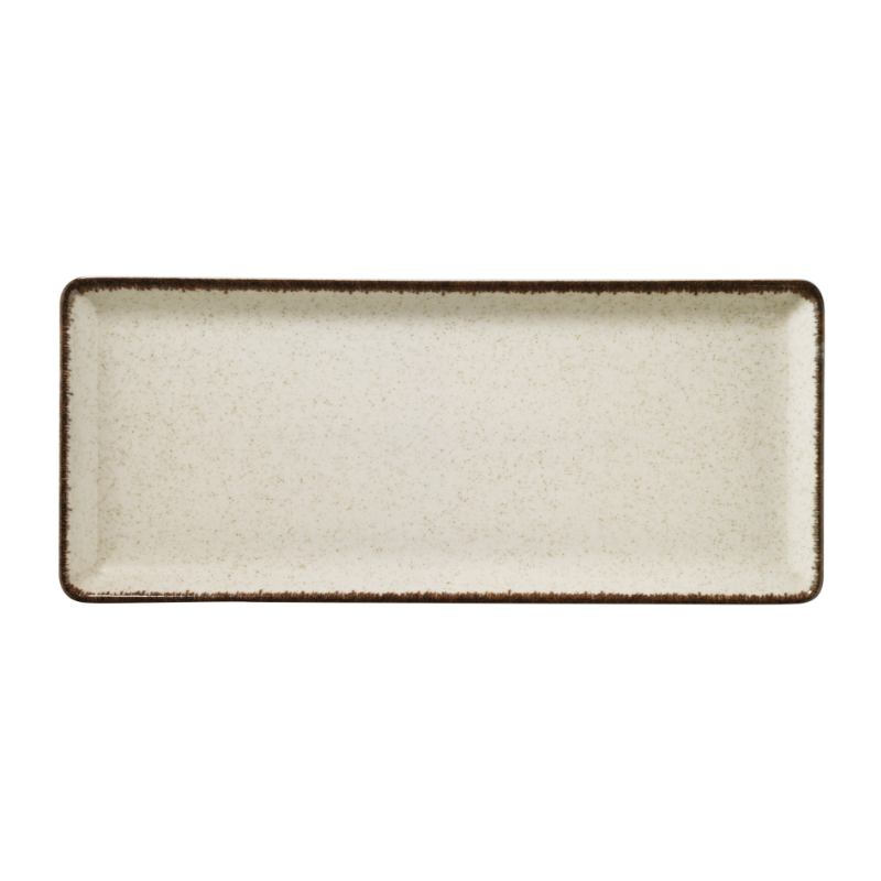 Tallrik flat 35X15cm beige