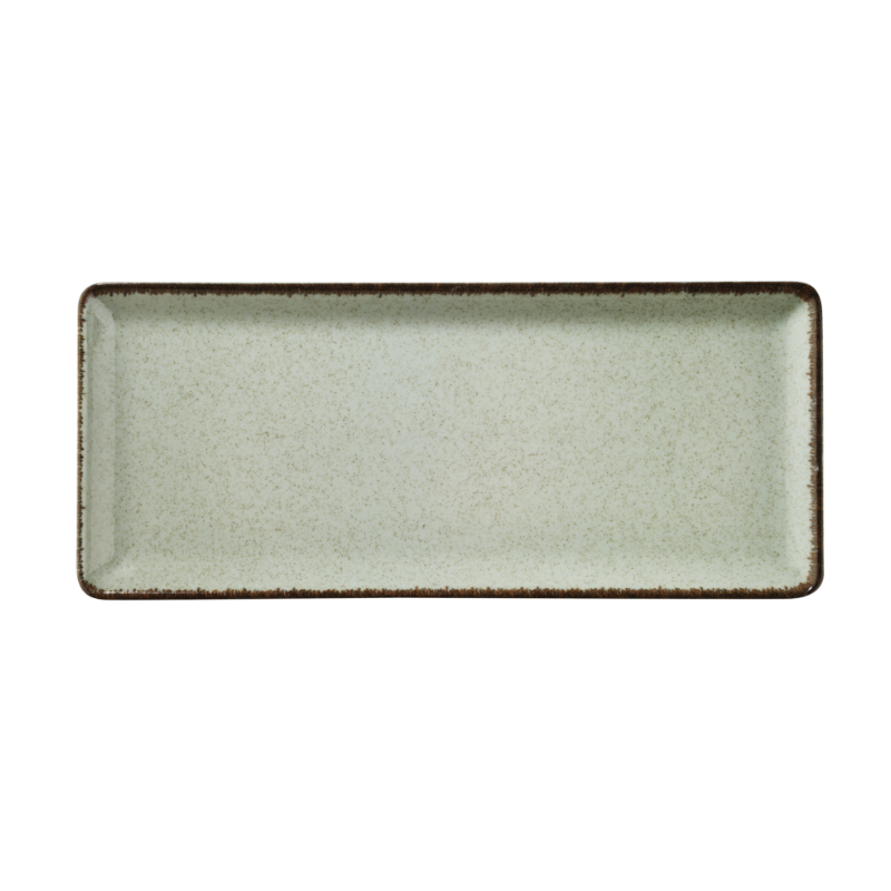 Tallrik flat 35X15cm grön