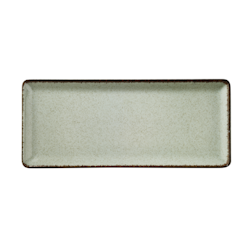 Tallrik flat 35X15cm grön