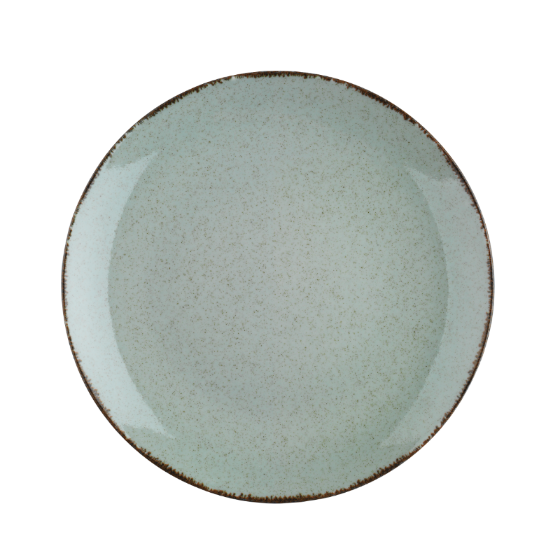 Tallrik flat rund 21cm grön