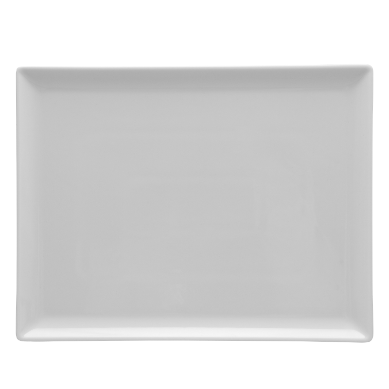 Tallrik rektangulär vit 24x13cm