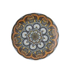 Tallrik flat rund Mandala B 20cm