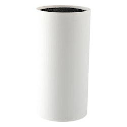 Universal Knivblock vit med borst gummerad yta  höjd 22,5 cm