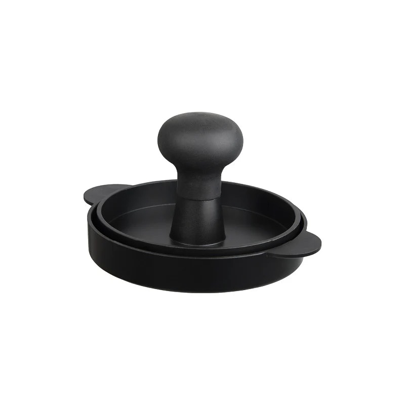 Wallberg Hamburgerpress aluminium svart silicon handtag ø 11,5 cm