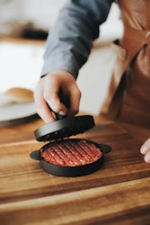 Wallberg Hamburgerpress aluminium svart silicon handtag ø 11,5 cm