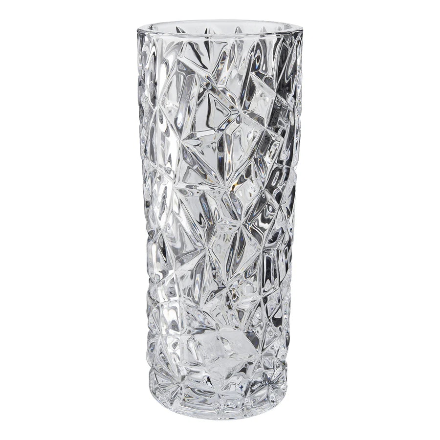 Elegant Vas rund glas höjd 24,5 cm