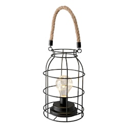 Landsort Lykta svart smide ledbelysning höjd 23*14 cm