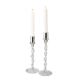 Twist Ljusstake 2-pack kromad topp höjd 24cm,27 cm