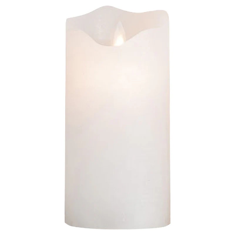 Elvira Ledljus vit timer 4/8 levande låga 8*16,7 cm