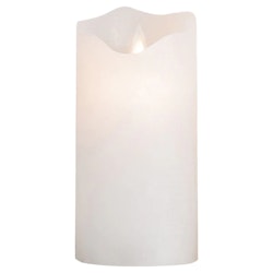 Elvira Ledljus vit timer 4/8 levande låga 8*16,7 cm