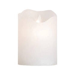 Elvira Ledljus vit timer 4/8 levande låga  8*11 cm