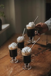 Iona Irish coffee set 8 delar 4 glas 4 sugrör i rostfritt rymd 2 dl