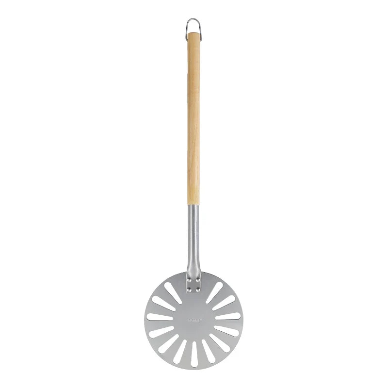 BBQ Snurrspade Pizza  handrtag trä rostfritt stål längd 76 cm Ø23 cm