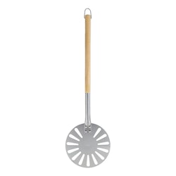 BBQ Snurrspade Pizza  handrtag trä rostfritt stål längd 76 cm Ø23 cm