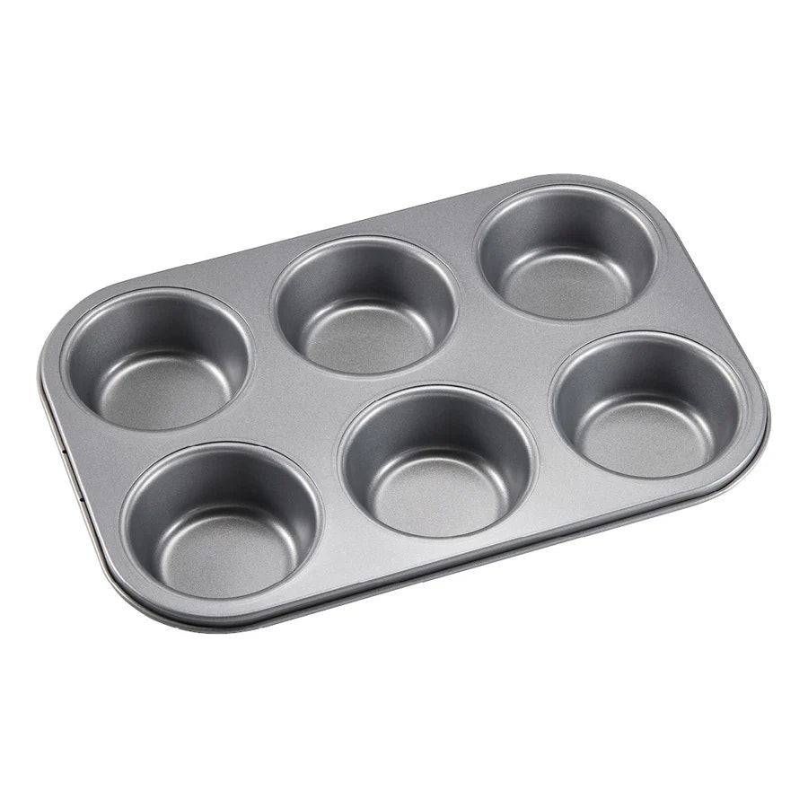 Karabo Muffinsform kolstål 6 kupformer  32*21,5*4 cm tjocklek 0,5 cm