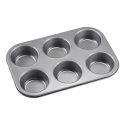 Karabo Muffinsform kolstål 6 kupformer  32*21,5*4 cm tjocklek 0,5 cm