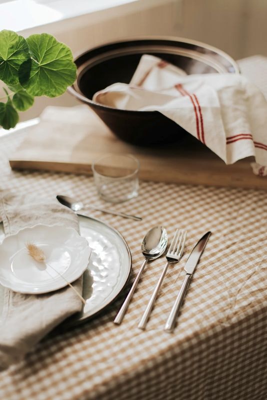Clara Bestickset 48 delar 18/10 stål kniv gaffel sked kaffesked