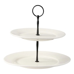 Kafi Kakfat 2 våningar vit porslin 25*25*21,5 cm