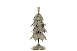 Ljusstake Gran Eklöv Antik 21x35 cm