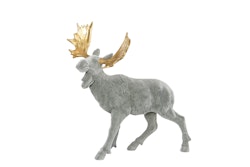 Älg GråVelvet Poly 23 cm
