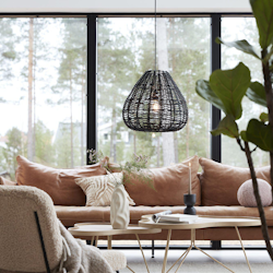Taklampa Adelle 43 cm svart