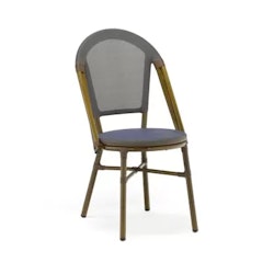 Utomhus stol Paris rund mörk mässing