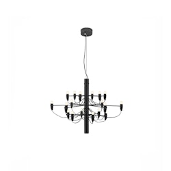 Taklampa trendy svart 18 armar